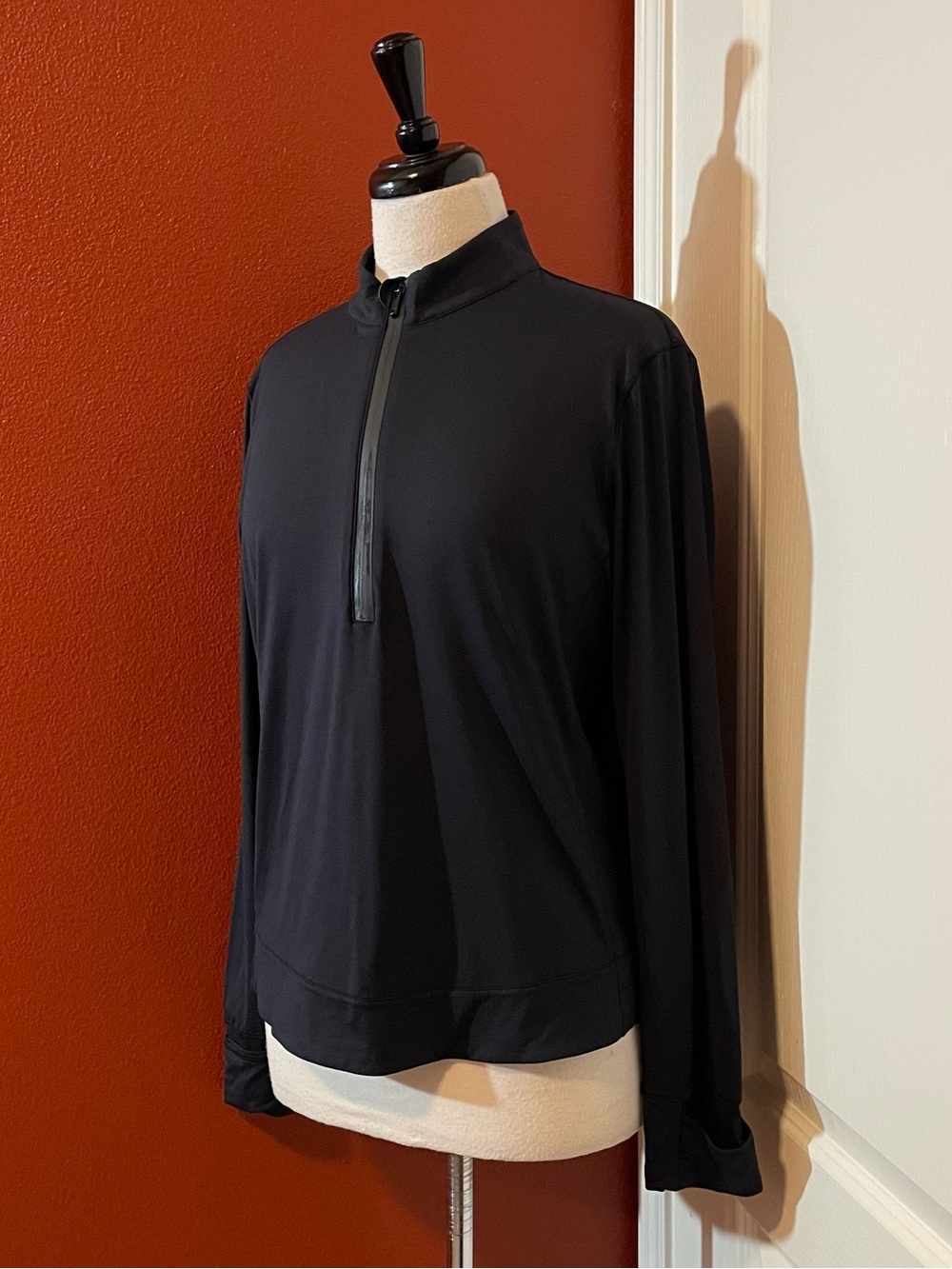 Greyson Women’s Performance Golf Black Half Zip Moisture Wick Long Sleeve Shirt